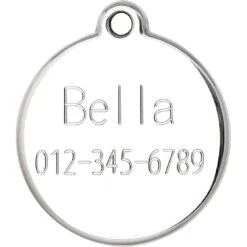 Red Dingo Flamingo Stainless Steel Personalized Dog & Cat ID Tag -PetSafe Kong Shop 260150 PT5. AC SS1800 V1610374644