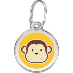 Red Dingo Monkey Stainless Steel Personalized Dog & Cat ID Tag
