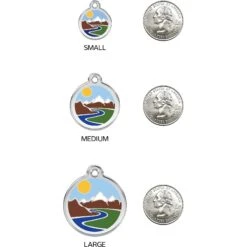 Red Dingo Mountains Stainless Steel Personalized Dog & Cat ID Tag -PetSafe Kong Shop 260330 PT8. AC SS1800 V1617683810