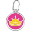 Red Dingo Queen's Crown Stainless Steel Personalized Dog & Cat ID Tag