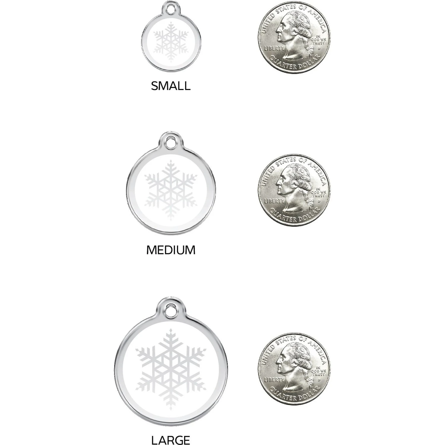 Red Dingo Snowflake Stainless Steel Personalized Dog & Cat ID Tag 6 Red Dingo Snowflake Stainless Steel Personalized Dog & Cat ID Tag - Image 6