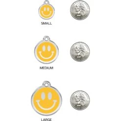 Red Dingo Smiley Face Stainless Steel Personalized Dog & Cat ID Tag -PetSafe Kong Shop 260506 PT8. AC SS1800 V1617701506