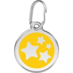 Red Dingo Star Stainless Steel Personalized Dog & Cat ID Tag