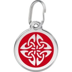 Red Dingo Tribal Arrows Stainless Steel Personalized Dog & Cat ID Tag