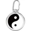 Red Dingo Yin & Yang Stainless Steel Personalized Dog & Cat ID Tag