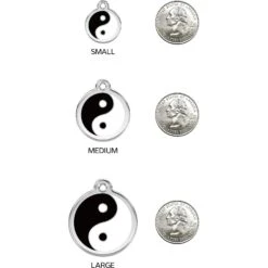 Red Dingo Yin & Yang Stainless Steel Personalized Dog & Cat ID Tag -PetSafe Kong Shop 260699 PT8. AC SS1800 V1617699720