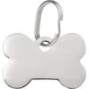 Red Dingo Bone Personalized Silver Stainless Steel Dog ID Tag