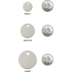 Red Dingo Circle Stainless Steel Personalized Dog & Cat ID Tag -PetSafe Kong Shop 260746 PT8. AC SS1800 V1617702119