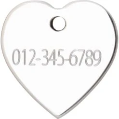 Red Dingo Heart Personalized Silver Stainless Steel Dog & Cat ID Tag -PetSafe Kong Shop 260765 PT3. AC SS1800 V1617410517