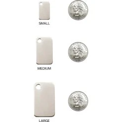 Red Dingo Rectangle Stainless Steel Personalized Dog & Cat ID Tag -PetSafe Kong Shop 260768 PT8. AC SS1800 V1617701498