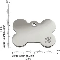 Red Dingo Bone Crystal Diamante Stainless Steel Personalized Dog ID Tag -PetSafe Kong Shop 260777 PT2. AC SS1800 V1610332644