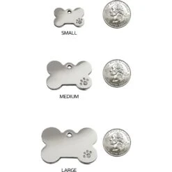 Red Dingo Bone Crystal Diamante Stainless Steel Personalized Dog ID Tag -PetSafe Kong Shop 260777 PT8. AC SS1800 V1617687095