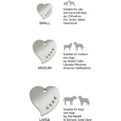 Red Dingo Heart Crystal Diamante Stainless Steel Personalized Dog & Cat ID Tag -PetSafe Kong Shop 260787 PT6. AC SS1800 V1623977880