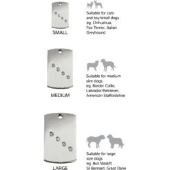 Red Dingo Rectangle Crystal Diamante Stainless Steel Personalized Dog & Cat ID Tag -PetSafe Kong Shop 260791 PT6. AC SS1800 V1623968883