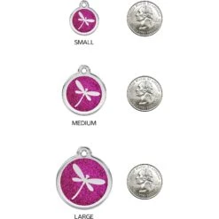 Red Dingo Glitter Dragonfly Stainless Steel Personalized Dog & Cat ID Tag, Pink 11 Red Dingo Glitter Dragonfly Stainless Steel Personalized Dog & Cat ID Tag, Pink -PetSafe Kong Shop 260819 PT8. AC SS1800 V1617687398