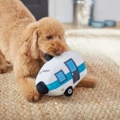 Frisco Road Trip Happy Camper Plush Squeaky Dog Toy -PetSafe Kong Shop 261991 PT3. AC SS1800 V1618598545