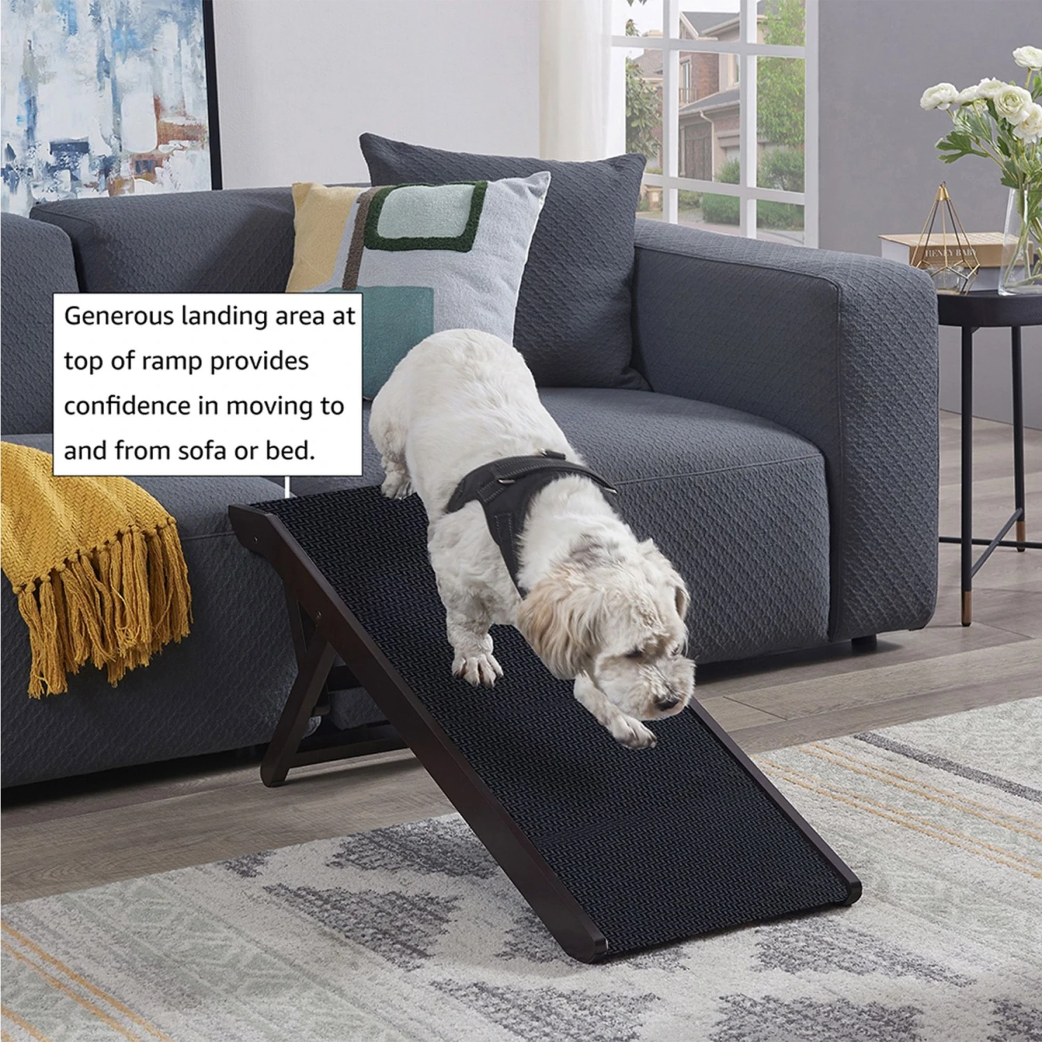 Unipaws Foldable Wooden Cat & Dog Ramp 2 Unipaws Foldable Wooden Cat & Dog Ramp - Image 2