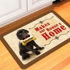 Bungalow Flooring Makes Our House A Home Black Lab Personalized Floor Mat -PetSafe Kong Shop 263766 PT3. AC SS1800 V1615518103