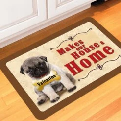 Bungalow Flooring Makes Our House A Home Pug Personalized Floor Mat -PetSafe Kong Shop 263778 PT3. AC SS1800 V1615518409