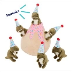 Frisco Birthday Volcano & Dinosaurs Hide & Seek Puzzle Plush Squeaky Dog Toy -PetSafe Kong Shop 264424 PT3. AC SS1800 V1695760895