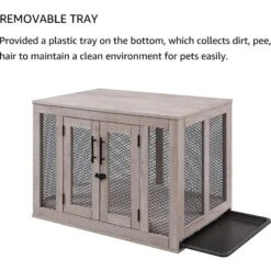Unipaws Furniture Style Dog Crate, Weathered Gray -PetSafe Kong Shop 264632 PT5. AC SS1800 V1638232062