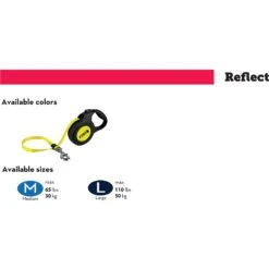 KONG Retractable Reflect Reflective Retractable Dog Leash, Black -PetSafe Kong Shop 264962 PT2. AC SS1800 V1610819361