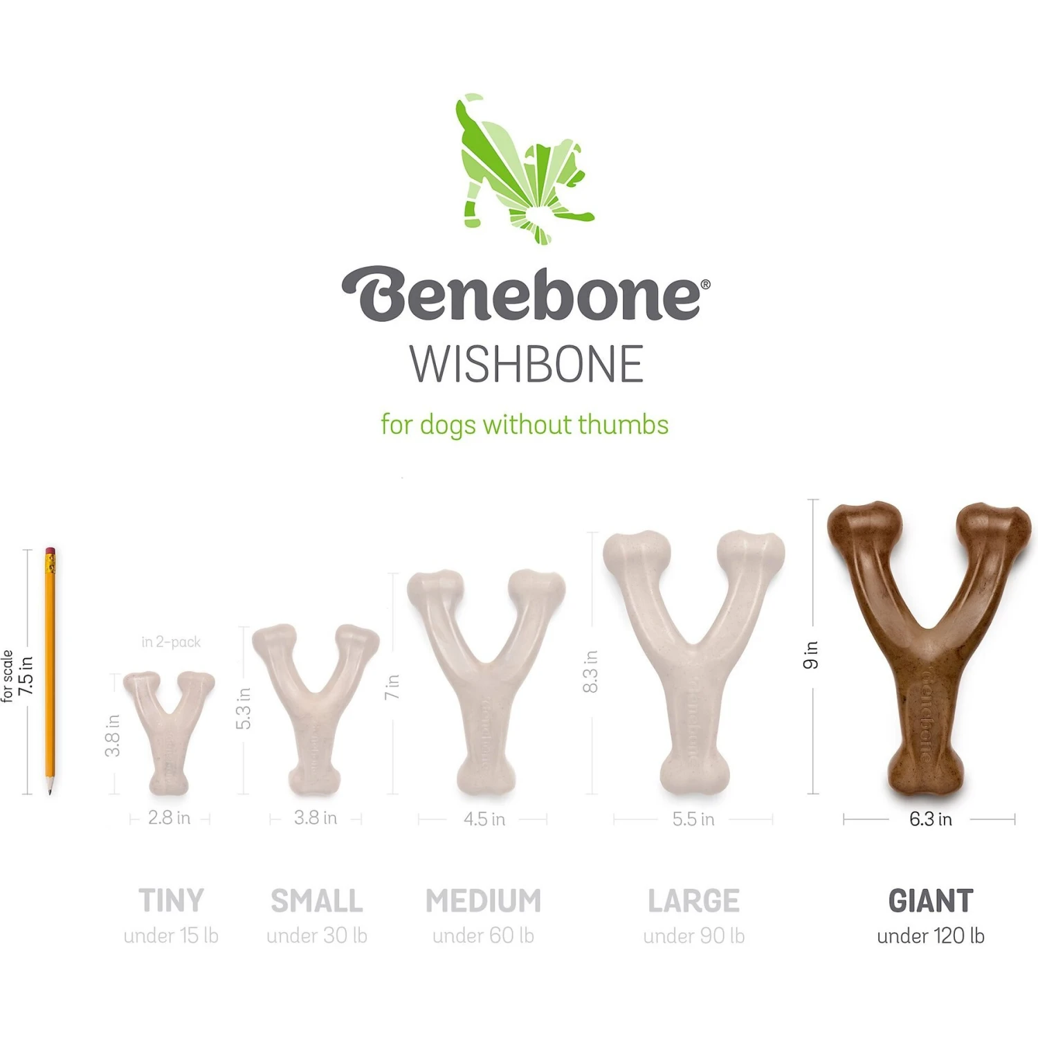 Benebone Wishbone Peanut Butter Flavor Chew Dog Toy 5 Benebone Wishbone Peanut Butter Flavor Chew Dog Toy - Image 5