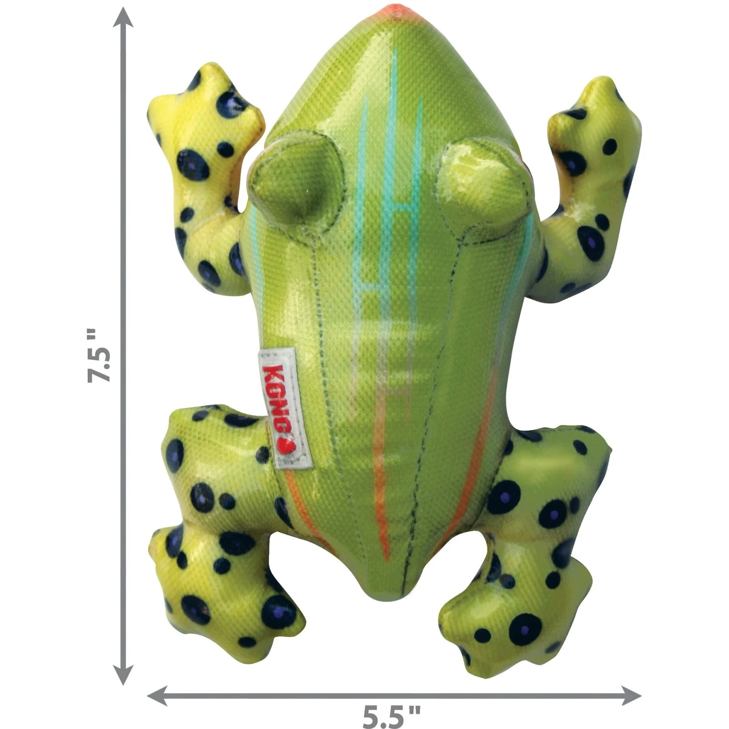 KONG Shieldz Tropics Frog Dog Toy 2 KONG Shieldz Tropics Frog Dog Toy - Image 2