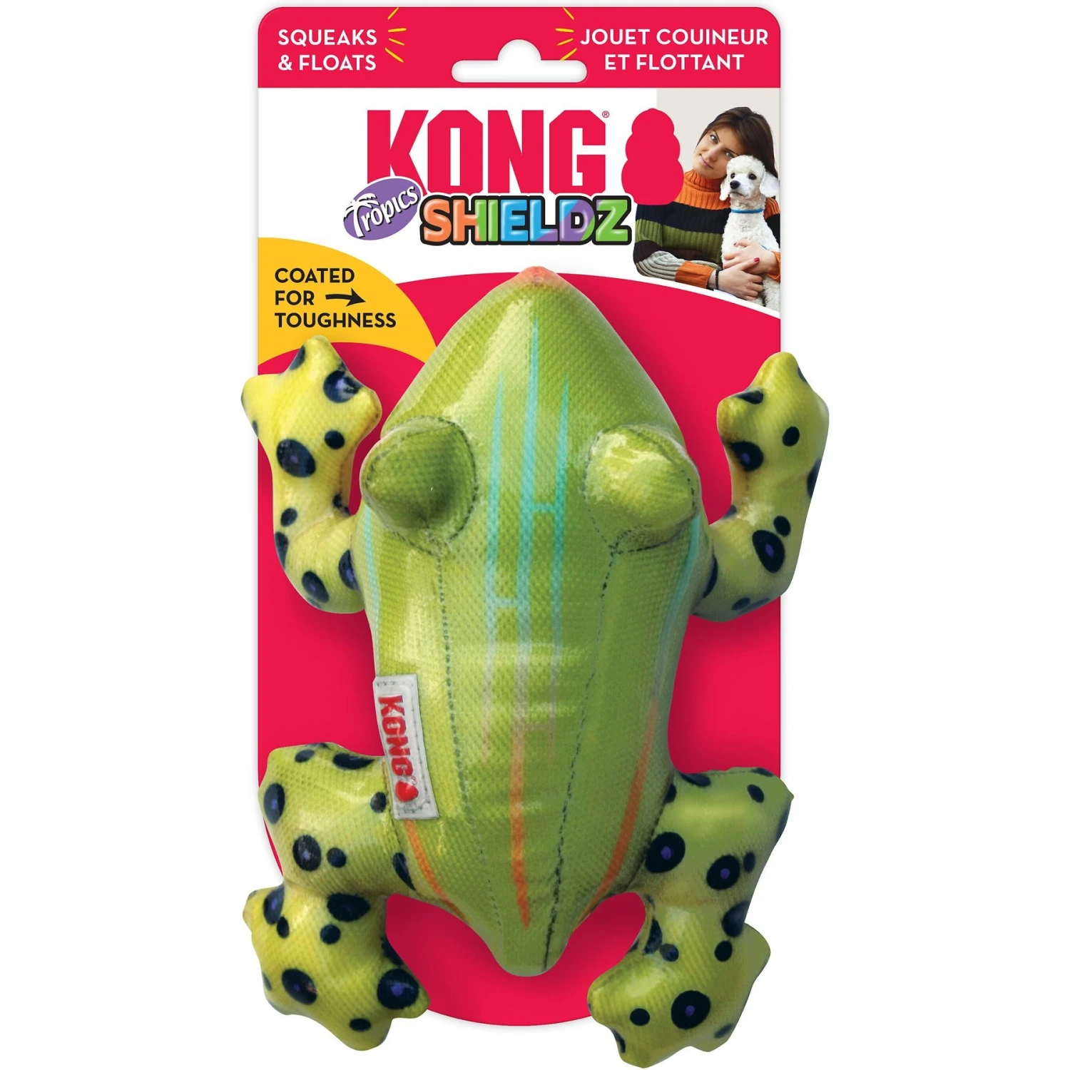 KONG Shieldz Tropics Frog Dog Toy 4 KONG Shieldz Tropics Frog Dog Toy - Image 4