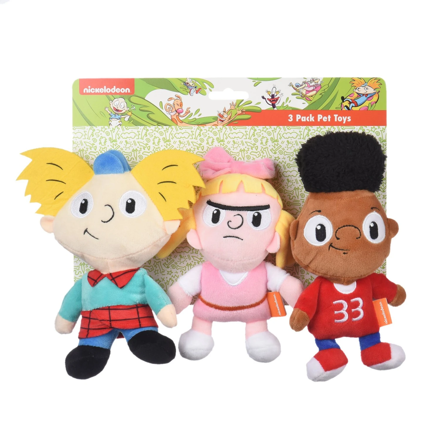 Fetch For Pets Nickelodeon Hey Arnold Gerald, Helga & Arnold Squeaky Plush Dog Toys, 3 Count 1 Fetch For Pets Nickelodeon Hey Arnold Gerald, Helga & Arnold Squeaky Plush Dog Toys, 3 Count