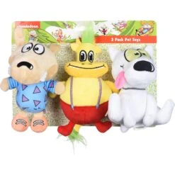 Fetch For Pets Nickelodeon Rocko's Modern Life: Rocko, Spunky, Heffer Squeaky Plush Dog Toys, 3 Count