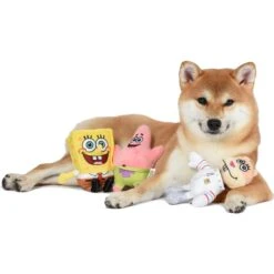 Fetch For Pets Patrick, SpongeBob & Sandy Squeaky Plush Dog Toys, 3 Count -PetSafe Kong Shop 265313 PT4. AC SS1800 V1611091303