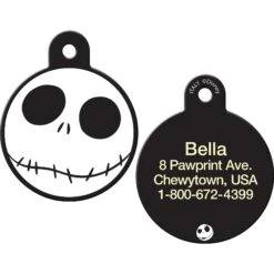 Quick-Tag Disney Skellington Circle Personalized Dog & Cat ID Tag
