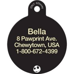Quick-Tag Disney Skellington Circle Personalized Dog & Cat ID Tag -PetSafe Kong Shop 266360 PT2. AC SS1800 V1611845172