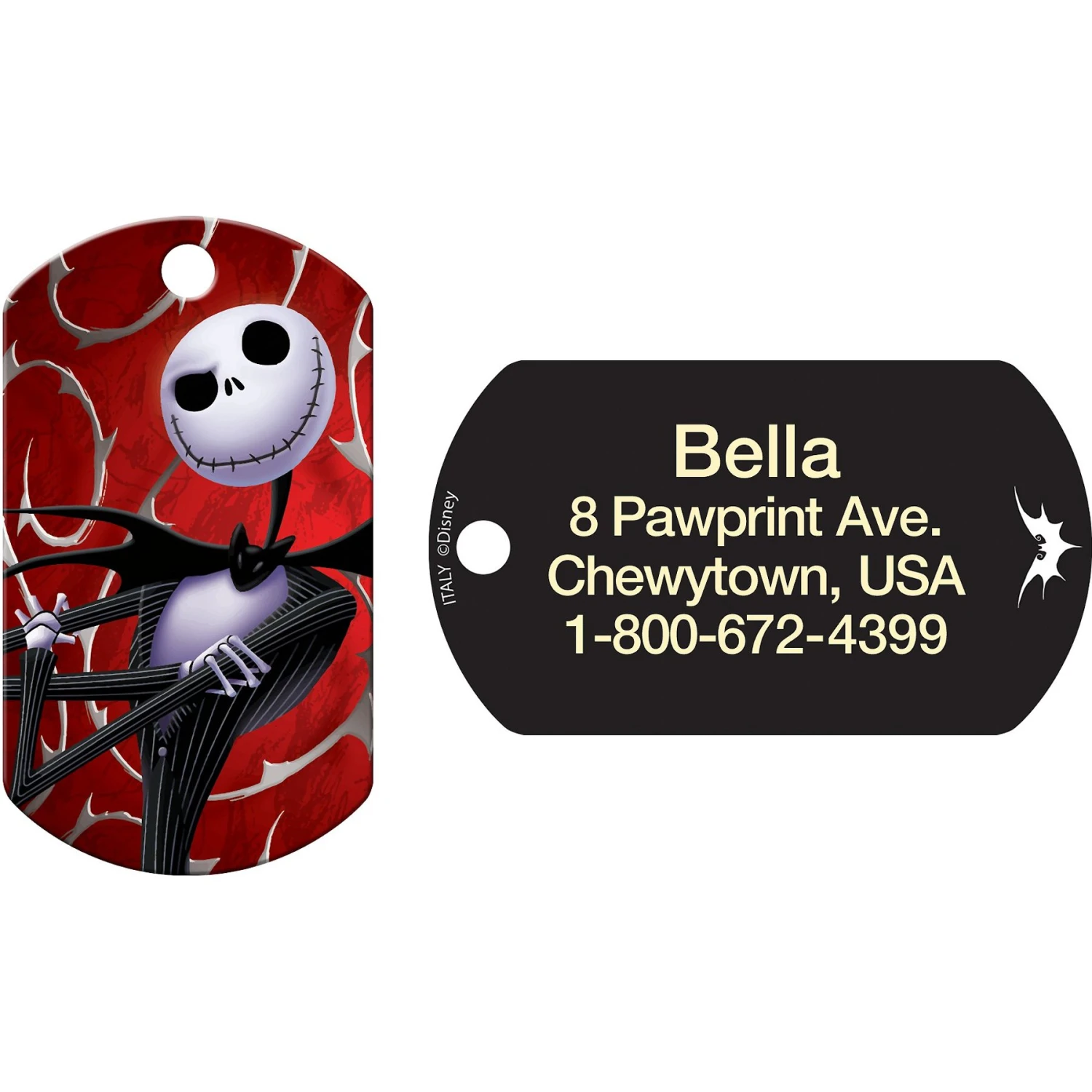 Quick-Tag Disney Skellington Military Personalized Dog & Cat ID Tag 1 Quick-Tag Disney Skellington Military Personalized Dog & Cat ID Tag
