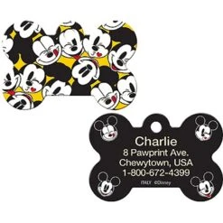 Quick-Tag Disney's Mickey Mouse Bone Personalized Dog ID Tag