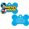 Quick-Tag Disney's Mickey Mouse Bone Personalized Dog ID Tag, Blue