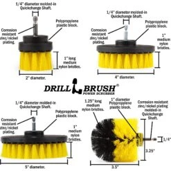 Drillbrush Power Scrubber 4-Piece Stiffness Pet Stain & Hair Removal Kit, Medium Bristle Drill Brush -PetSafe Kong Shop 266441 PT4. AC SS1800 V1611702971