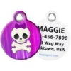 Dog Tag Art Girlie Skull Personalized Dog & Cat ID Tag