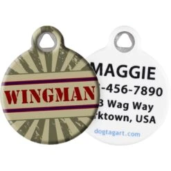 Dog Tag Art Wingman Personalized Dog & Cat ID Tag