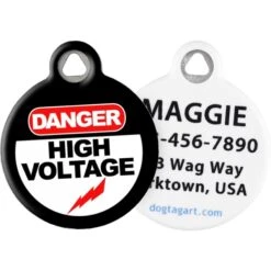 Dog Tag Art High Voltage Personalized Dog & Cat ID Tag