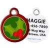 Dog Tag Art Christmas Holly Personalized Dog & Cat ID Tag