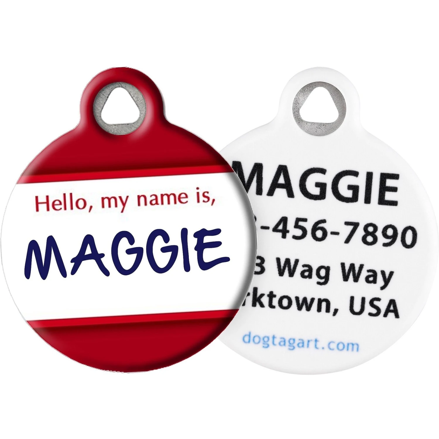 Dog Tag Art Hello. My Name Is Personalized Dog & Cat ID Tag 1 Dog Tag Art Hello. My Name Is Personalized Dog & Cat ID Tag