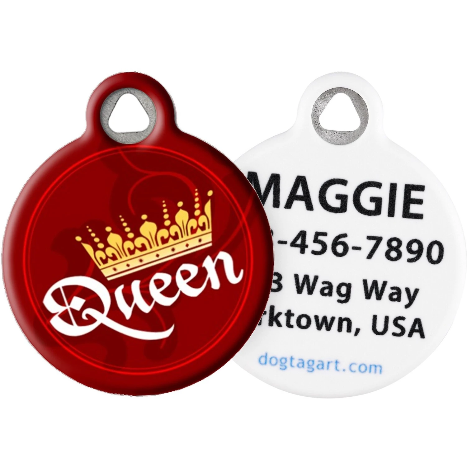 Dog Tag Art Classy Queen Personalized Dog & Cat ID Tag 1 Dog Tag Art Classy Queen Personalized Dog & Cat ID Tag