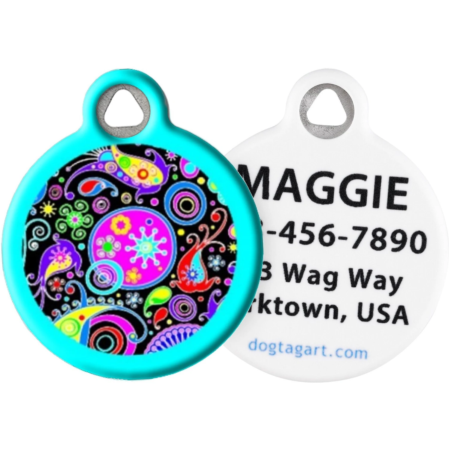 Dog Tag Art Swirly Paisley Personalized Dog & Cat ID Tag 1 Dog Tag Art Swirly Paisley Personalized Dog & Cat ID Tag