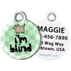 Dog Tag Art I'm Blind Personalized Dog & Cat ID Tag