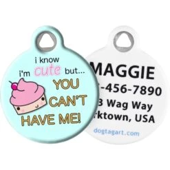 Dog Tag Art Cute As A Cupcake Personalized Dog & Cat ID Tag