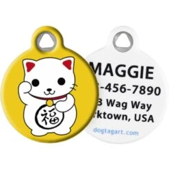 Dog Tag Art Maneki Neko Cat Personalized Dog & Cat ID Tag