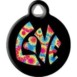 Dog Tag Art Tie Dye Love Personalized Dog & Cat ID Tag -PetSafe Kong Shop 269911 PT1. AC SS1800 V1612321875