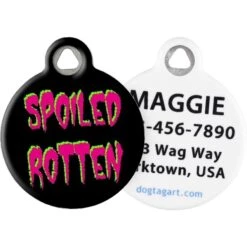 Dog Tag Art Spoiled Rotten Personalized Dog & Cat ID Tag